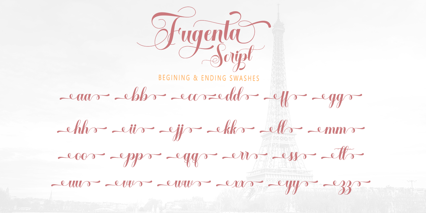 Пример шрифта Fugenta Script Regular